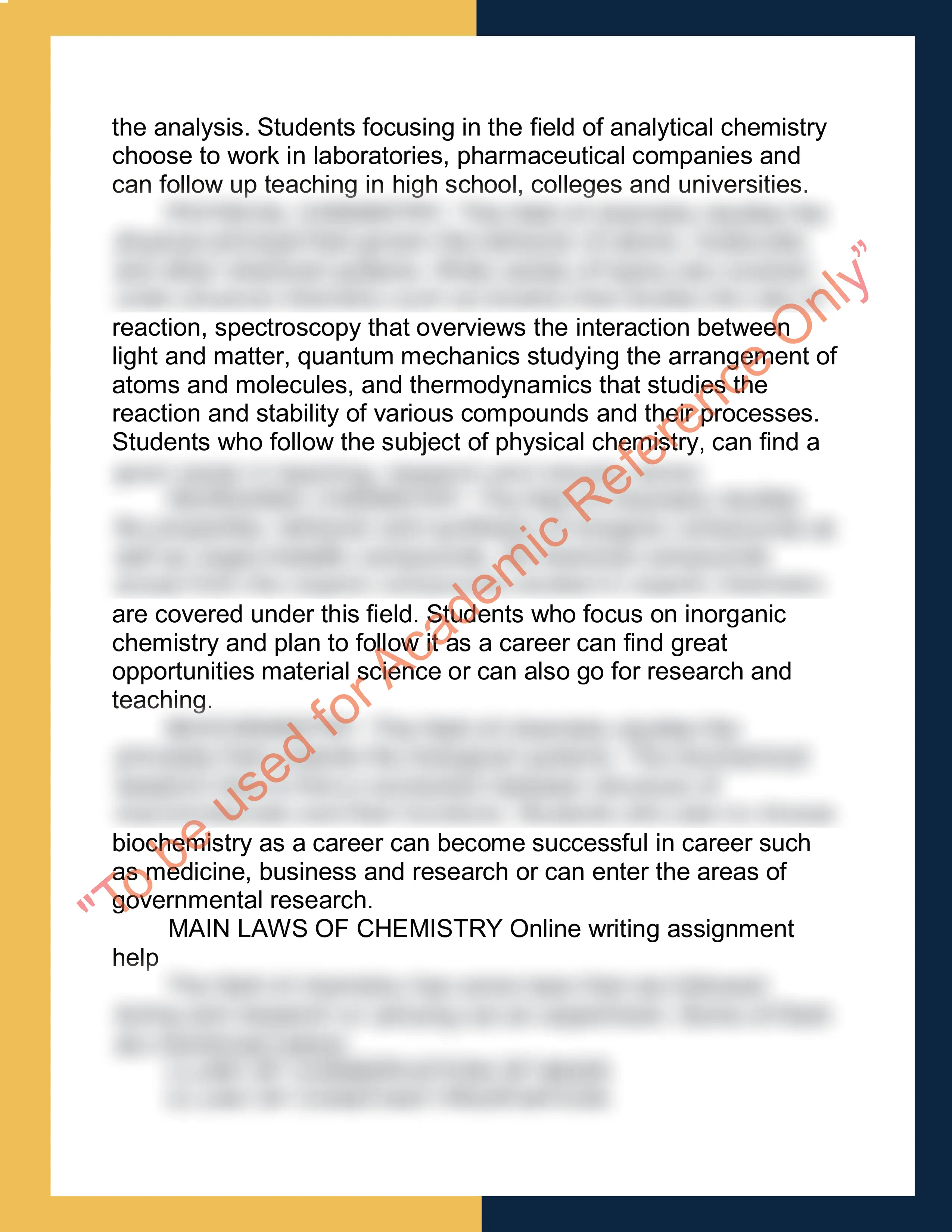 Chemistry assignment help online 1